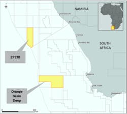 Block 2913B offshore Namibia and Orange basin deep technical cooperation permit offshore South Africa Block 2913B offshore Namibia and Orange basin deep technical cooperation permit offshore South Africa
