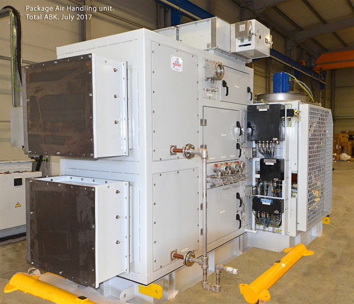 Package air conditioner unit for a Total-operated platform in the Middle East