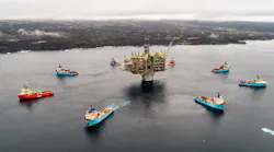 Tow-out of the Hebron platform