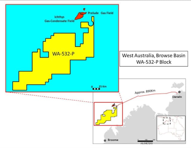 block WA-532-P offshore Western Australia