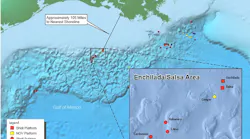 Enchilada platform in block 128 in the Gulf of Mexico