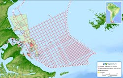 Spectrum 2D seismic survey covering the Austral and Malvinas basins offshore southern Argentina Spectrum 2D seismic survey covering the Austral and Malvinas basins offshore southern Argentina