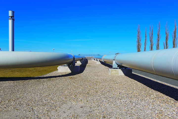 The Greifswald delivery point of the Nord Stream pipeline in Germany