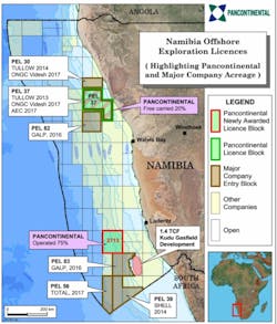 Pancontinental Oil & Gas Orange basin offshore Namibia Pancontinental Oil & Gas Orange basin offshore Namibia