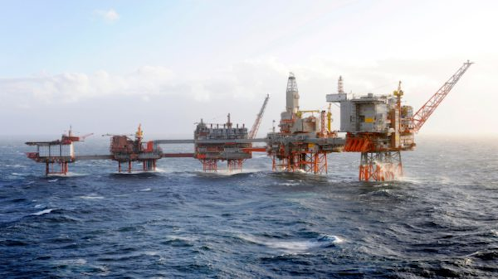 Valhall field complex offshore Norway