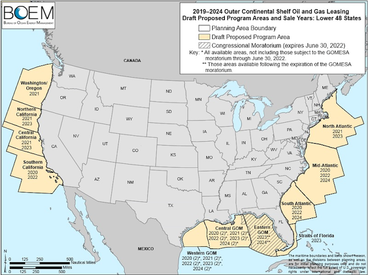 2019-2024 national outer continental shelf oil and gas leasing program