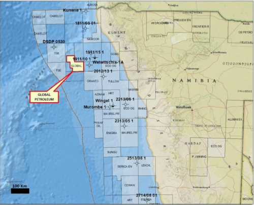 Offshore Namibia blocks 1910B and 2010A