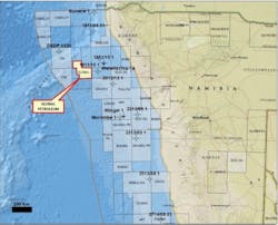 Offshore Namibia blocks 1910B and 2010A