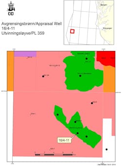 Appraisal well 16/4-11 in production license 359 on the Luno II structure in the central Norwegian North Sea