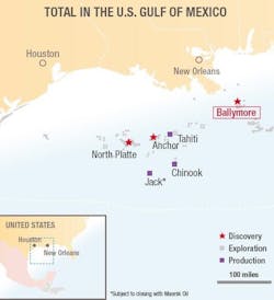 Total's Ballymore deepwater oil discovery in the Gulf of Mexico Total's Ballymore deepwater oil discovery in the Gulf of Mexico