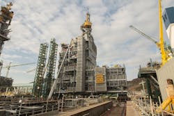 Load out of the Martin Linge topsides modules in South Korea Load out of the Martin Linge topsides modules in South Korea
