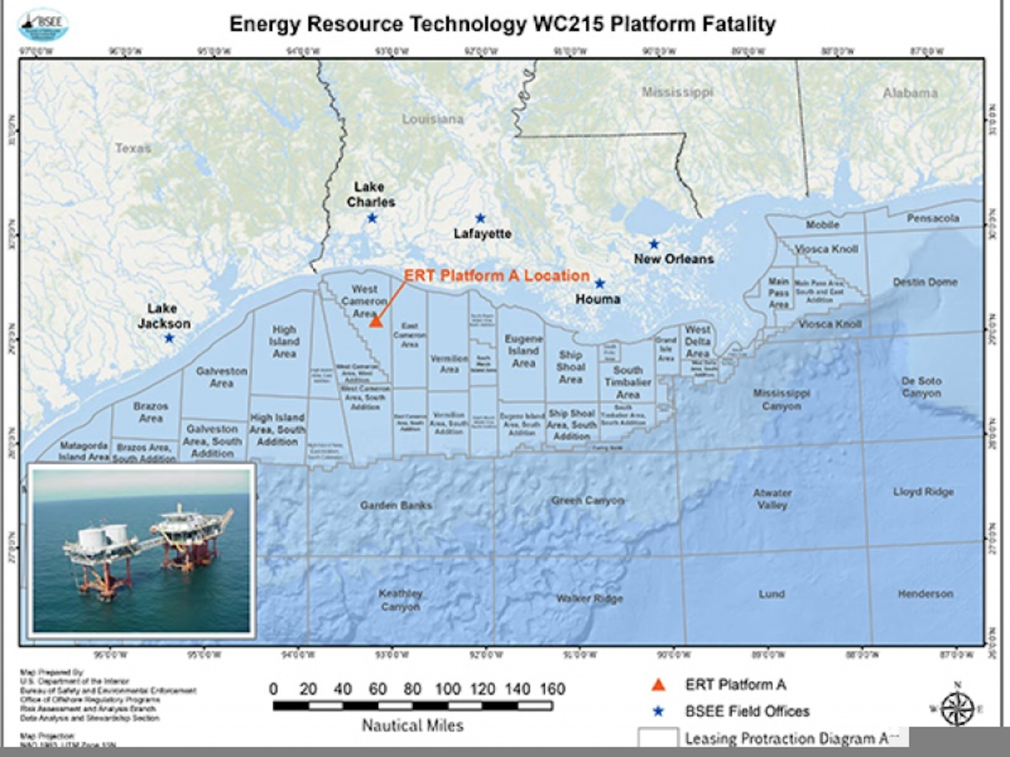 BSEE responds to platform fatality in the Gulf of Mexico Offshore