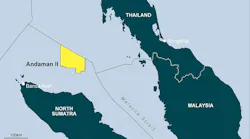 Andaman II license in the North Sumatra basin offshore Indonesia
