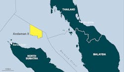 Andaman II license in the North Sumatra basin offshore Indonesia