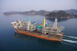 Johan Sverdrup riser platform topsides departing the SHI shipyard in South Korea Johan Sverdrup riser platform topsides departing the SHI shipyard in South Korea