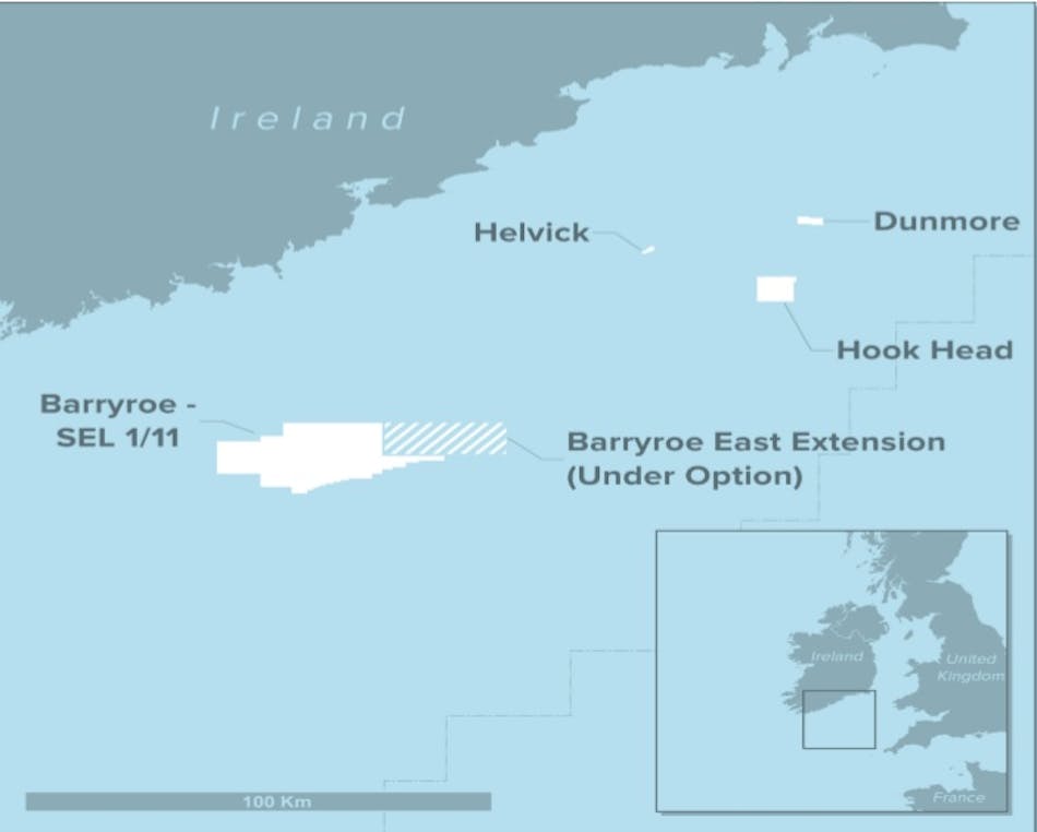 Standard exploration license 1/11 in the North Celtic Sea basin offshore southern Ireland