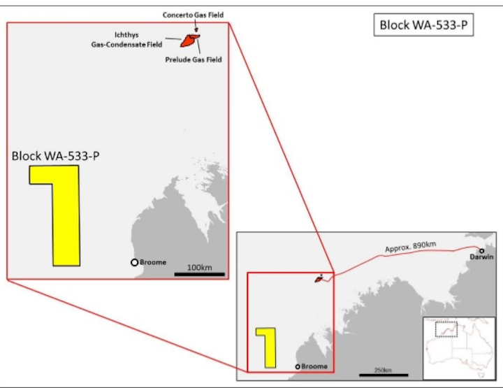 WA-533-P block offshore Western Australia