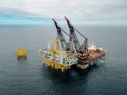 Johan Sverdrup riser platform installation offshore Norway Johan Sverdrup riser platform installation offshore Norway