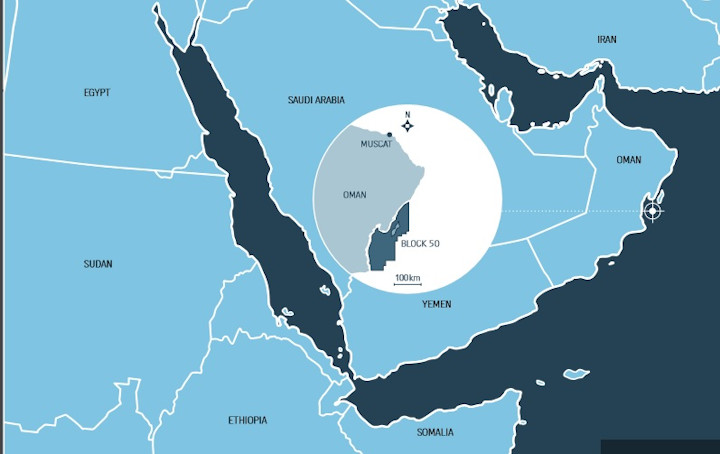 Masirah Oil's block 50 offshore Oman