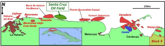 Santa Cruz oil field offshore Cuba