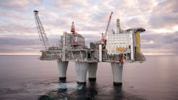 Troll A platform in the North Sea Troll A platform in the North Sea