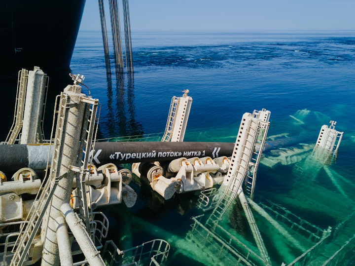 Line 1 of the TurkStream offshore gas pipeline