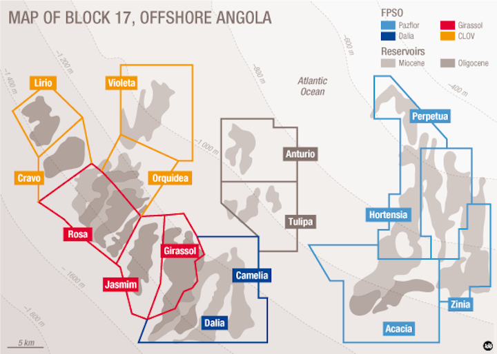 Total's block 17 offshore Angola