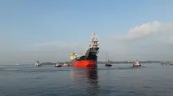 Towing of the FSO Benchamas 2 to the Gulf of Thailand