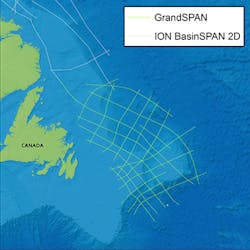 GrandSPAN 2D multi-client seismic program in the Grand Banks offshore Newfoundland