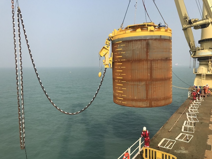 Installation of the mooring system for the Moheshkhali floating LNG import terminal