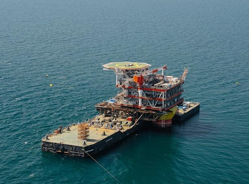 Topsides of the wellhead platform for the Yuri Korchagin Phase 2 development