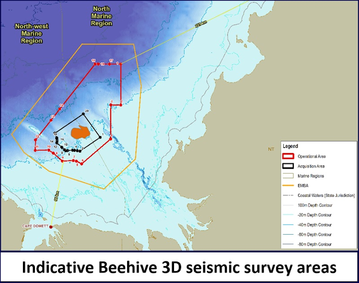 Beehive prospect offshore northwest Australia