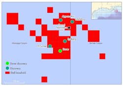 Dover oil discovery in the deepwater Gulf of Mexico