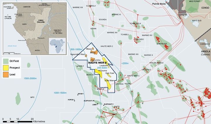 Haute Mer B exploration license offshore Congo