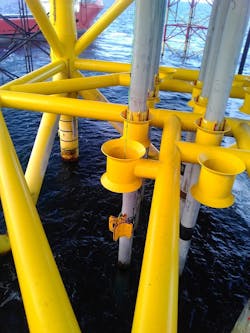 Aquaterra Energy centralizer being run sub-cellar deck Aquaterra Energy centralizer being run sub-cellar deck