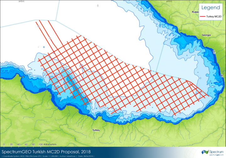 2D multi-cleint seismic survey in the Turkish sector of the Black Sea