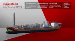 FPSO Liza Destiny for the ExxonMobil-operated Liza Phase 1 project offshore Guyana
