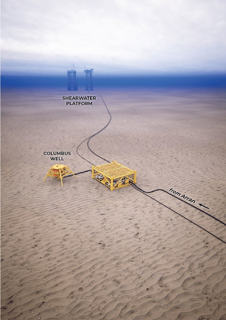 Columbus gas/condensate field in the UK central North Sea