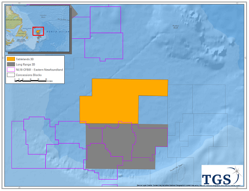 Tablelands 3D Geostreamer survey offshore eastern Canada