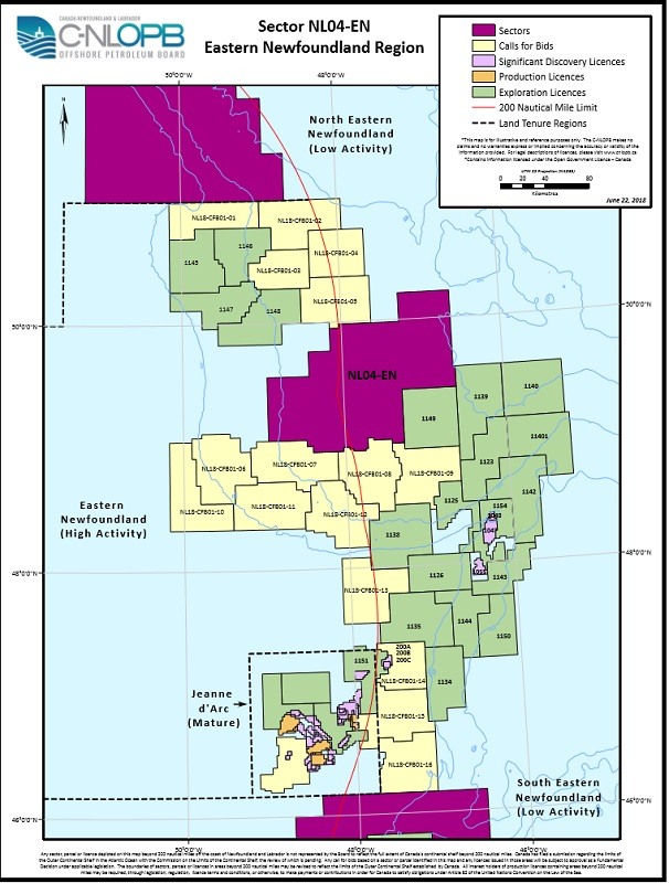 Sector NL04-EN in the eastern Newfoundland region