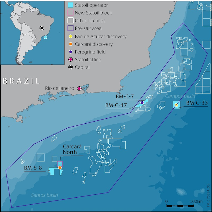 BM-S-8 license in the Santos basin offshore Brazil