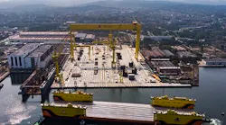 The BSIC-built floating transfer dock at the Zvezda Shipbuilding Complex in Russia