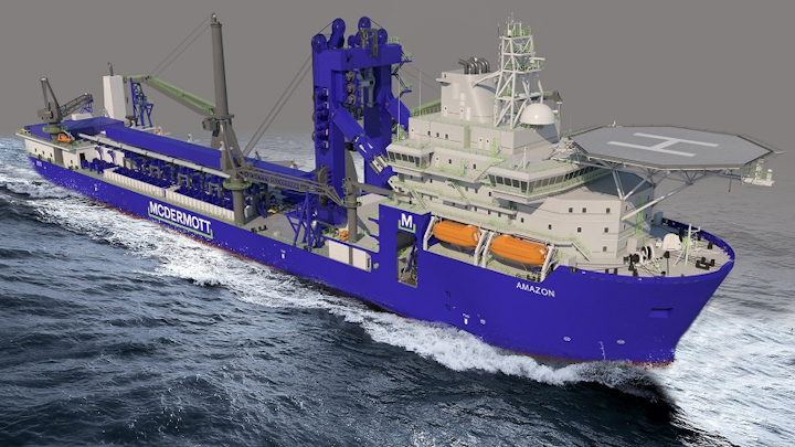 McDermott's ultra-deepwater J-Lay vessel Amazon