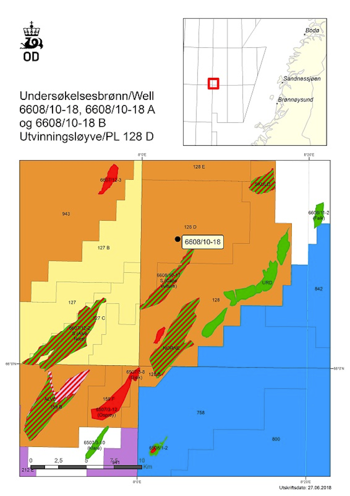 Appraisal wells 6608/10-18, 6608/10-18 A, and 6608/10-18 B