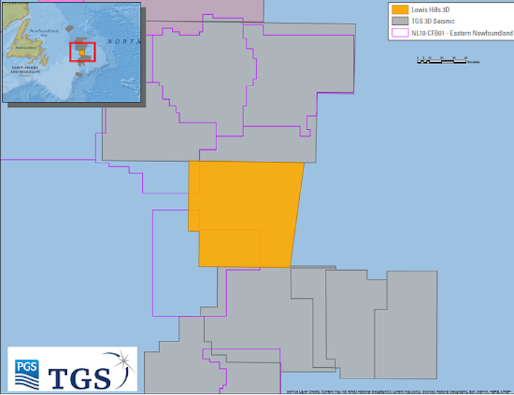 Lewis Hills 3D Geostreamer survey survey in the Flemish Pass basin offshore Newfoundland