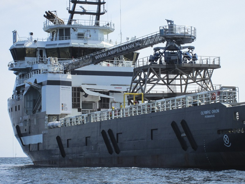 An E-type gangway system has been installed on the Olympic Orion vessel