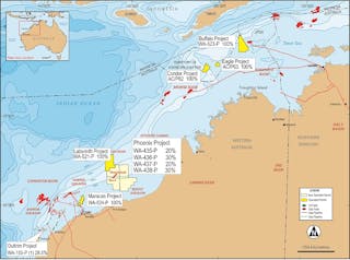 Carnarvon Petroleum asset map offshore Australia