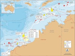 Carnarvon Petroleum asset map offshore Australia Carnarvon Petroleum asset map offshore Australia