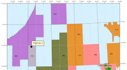 Well 7321/4-1 in license PL721 in the Barents Sea