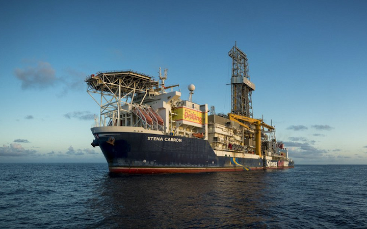 Stena Carron drillship offshore Guyana